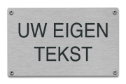 Tekstbord van rvs met eigen tekst gegraveerd