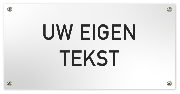 Tekstbord Kunststof eigen tekst Wit