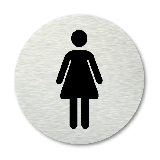 Pictogram rond Toilet dames