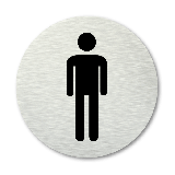 Pictogram rond Toilet heren