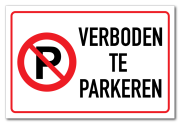 Bord verboden te parkeren