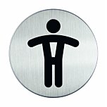 RVS pictogram WC heren