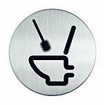 RVS pictogram WC borstel