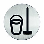 RVS pictogram schoonmaak, kast