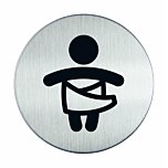RVS pictogram baby verschoonruimte verschoonplank