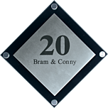 perspex / RVS naambord  