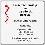 Bedrijfsnaambord Trespa 70 x 70 cm