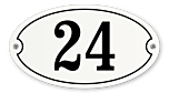 Klassiek huisnummerbord ovaal 16 x 9 cm