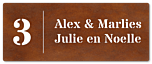 Cortenstaal naambord