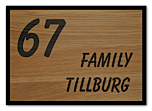 Naambord naambordje voordeur 24 x 17 cm