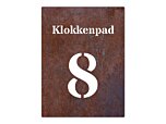 Cortenstaal look naambord rechthoek 20 x 15 cm voor bij de voordeur