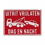 Uitrit vrijlaten dag en nacht rood