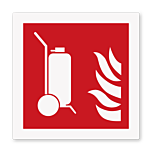 Brandblusser verrijdbaar bord