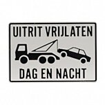 Uitrit vrijlaten dag en nacht wit