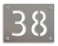 Huisnummerbord met uitgesneden nummer 20 x 15 cm
