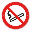 Verbodsbord Verboden te roken 15 cm rond