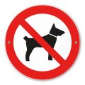 Verbodsbord Verboden voor honden 15 cm rond