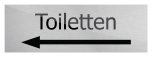 Deurbord Toiletten + pijl links