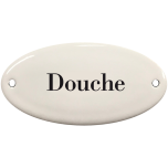 Deurbordje emaille Douche