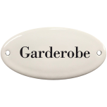 Deurbordje emaille Garderobe