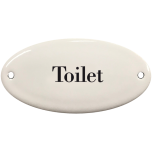 Deurbordje emaille Toilet