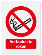 Verbodsbord Verboden te roken