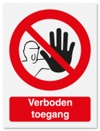 Verbodsbord Verboden toegang