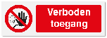 Verbodsbord Verboden toegang