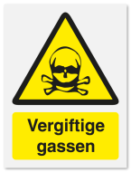 Waarschuwingsbord Vergiftige gassen