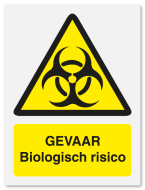 Waarschuwingsbord Gevaar biologisch risico