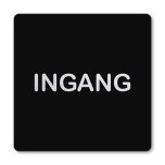 Pictogram Ingang zwart 10 x 10 cm 