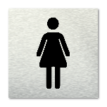 Pictogram vierkant Toilet dames