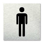 Pictogram vierkant Toilet heren