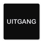 Pictogram Uitgang zwart 10 x 10 cm 