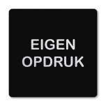 Pictogram eigen opdruk zwart vierkant 10 x 10 cm