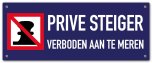 Prive steiger verboden aan te meren Steigerbordje