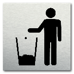 Pictogram Afval prullenbak