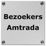 Bedrijfsnaambord rvs bezoekers 20 x 20 cm