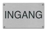 Ingang tekstbord rvs