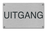 Tekstbord rvs Uitgang