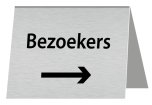 Tafelbordje Bezoekers met pijl naar rechts