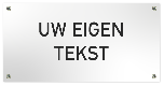 Tekstbord Kunststof eigen tekst Wit