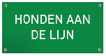 Tekstbord Kunststof Honden aan de lijn