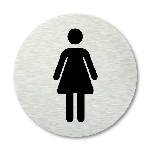 Pictogram rond Toilet dames