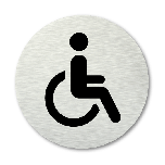 Pictogram rond Invalidentoilet (rolstoel)