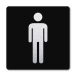 Pictogram Toilet Heren zwart 10 x 10 cm 