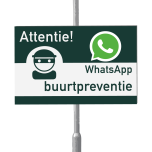 WhatsApp Buurtpreventie bord 30 x 20 cm