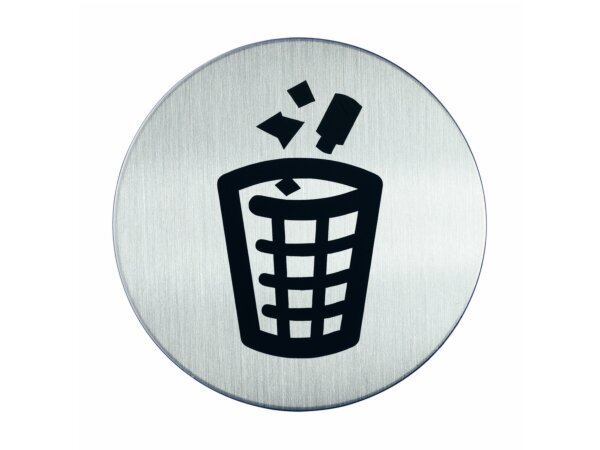 RVS pictogram Prullenbak