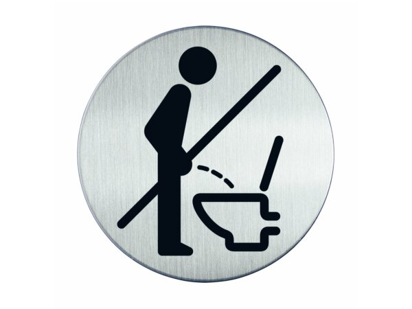 RVS pictogram Niet staand plassen