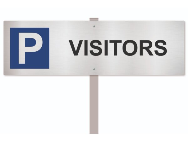 Parkeerbord Visitors (met paal)